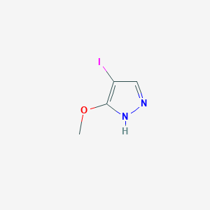 molecular formula C4H5IN2O B2860686 4-iodo-3-methoxy-1H-pyrazole CAS No. 1350325-05-1