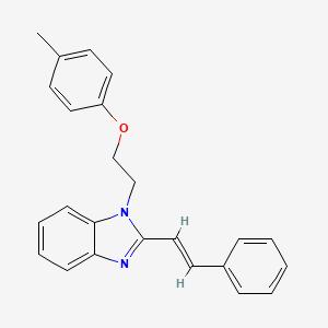 (E)-2-styryl-1-(2-(p-tolyloxy)ethyl)-1H-benzo[d]imidazole