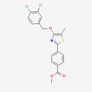 Methyl 4-{4-[(3,4-dichlorobenzyl)oxy]-5-methyl-1,3-thiazol-2-yl}benzenecarboxylate