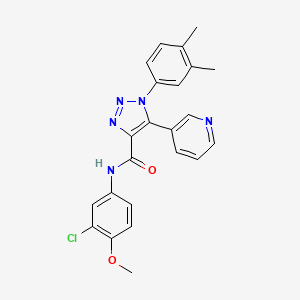 molecular formula C23H20ClN5O2 B2860693 N-(3-chloro-4-methoxyphenyl)-1-(3,4-dimethylphenyl)-5-(pyridin-3-yl)-1H-1,2,3-triazole-4-carboxamide CAS No. 1251623-47-8