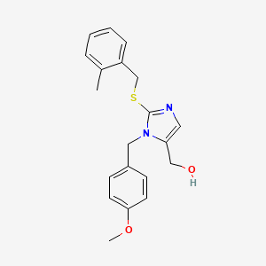 (1-(4-methoxybenzyl)-2-((2-methylbenzyl)thio)-1H-imidazol-5-yl)methanol