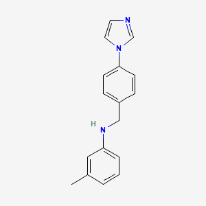 molecular formula C17H17N3 B2860697 N-[4-(1H-imidazol-1-yl)benzyl]-3-methylaniline CAS No. 866157-67-7