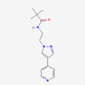 2,2-dimethyl-N-{2-[4-(pyridin-4-yl)-1H-pyrazol-1-yl]ethyl}propanamide