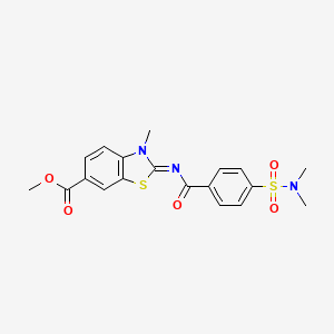 (E)-methyl 2-((4-(N,N-dimethylsulfamoyl)benzoyl)imino)-3-methyl-2,3-dihydrobenzo[d]thiazole-6-carboxylate