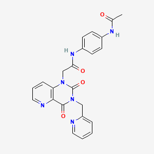 molecular formula C23H20N6O4 B2860706 N-(4-acetamidophenyl)-2-(2,4-dioxo-3-(pyridin-2-ylmethyl)-3,4-dihydropyrido[3,2-d]pyrimidin-1(2H)-yl)acetamide CAS No. 946370-98-5