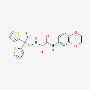 N'-(2,3-dihydro-1,4-benzodioxin-6-yl)-N-[2-hydroxy-2,2-bis(thiophen-2-yl)ethyl]ethanediamide