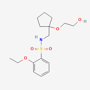 2-ethoxy-N-((1-(2-hydroxyethoxy)cyclopentyl)methyl)benzenesulfonamide