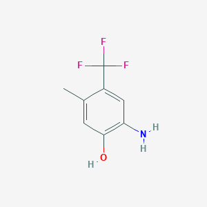 molecular formula C8H8F3NO B2860720 2-Amino-5-methyl-4-(trifluoromethyl)phenol CAS No. 1864195-18-5