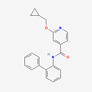 molecular formula C22H20N2O2 B2860725 N-([1,1'-biphenyl]-2-yl)-2-(cyclopropylmethoxy)isonicotinamide CAS No. 2034493-56-4