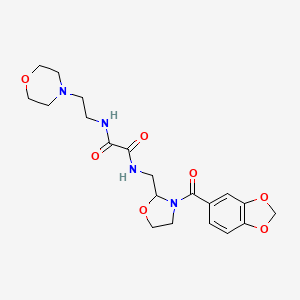 N1-((3-(benzo[d][1,3]dioxole-5-carbonyl)oxazolidin-2-yl)methyl)-N2-(2-morpholinoethyl)oxalamide
