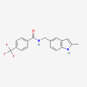 N-[(2-methyl-1H-indol-5-yl)methyl]-4-(trifluoromethyl)benzamide