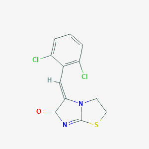 molecular formula C12H8Cl2N2OS B286073 5-(2,6-dichlorobenzylidene)-2,3-dihydroimidazo[2,1-b][1,3]thiazol-6(5H)-one 