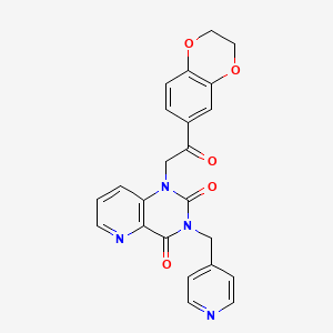 1-(2-(2,3-dihydrobenzo[b][1,4]dioxin-6-yl)-2-oxoethyl)-3-(pyridin-4-ylmethyl)pyrido[3,2-d]pyrimidine-2,4(1H,3H)-dione