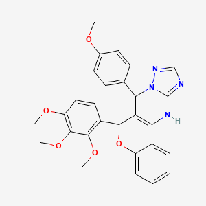 7-(4-methoxyphenyl)-6-(2,3,4-trimethoxyphenyl)-7,12-dihydro-6H-chromeno[4,3-d][1,2,4]triazolo[1,5-a]pyrimidine