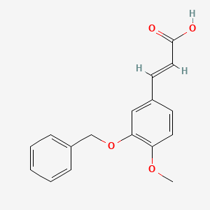 molecular formula C17H16O4 B2860742 3-(3-(Benzyloxy)-4-methoxyphenyl)acrylic acid CAS No. 24807-37-2