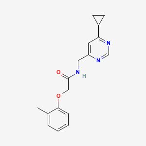 molecular formula C17H19N3O2 B2860743 N-((6-环丙基嘧啶-4-基)甲基)-2-(邻甲苯氧基)乙酰胺 CAS No. 2195952-90-8
