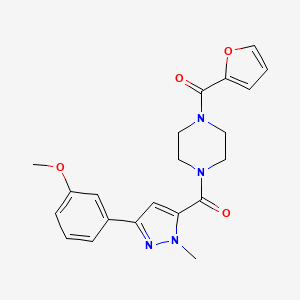 (4-(furan-2-carbonyl)piperazin-1-yl)(3-(3-methoxyphenyl)-1-methyl-1H-pyrazol-5-yl)methanone