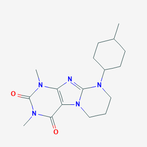 molecular formula C17H25N5O2 B286075 1,3-dimethyl-9-(4-methylcyclohexyl)-6,7,8,9-tetrahydropyrimido[2,1-f]purine-2,4(1H,3H)-dione 
