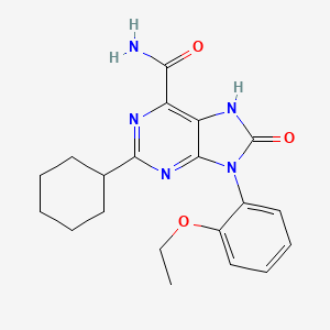 molecular formula C20H23N5O3 B2860750 2-cyclohexyl-9-(2-ethoxyphenyl)-8-oxo-8,9-dihydro-7H-purine-6-carboxamide CAS No. 899742-18-8