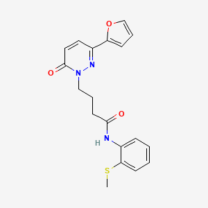 4-(3-(furan-2-yl)-6-oxopyridazin-1(6H)-yl)-N-(2-(methylthio)phenyl)butanamide