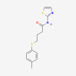 molecular formula C14H16N2OS2 B2860758 N-(thiazol-2-yl)-4-(p-tolylthio)butanamide CAS No. 941924-94-3