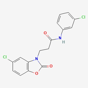 3-(5-chloro-2-oxobenzo[d]oxazol-3(2H)-yl)-N-(3-chlorophenyl)propanamide