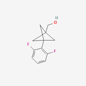 molecular formula C12H12F2O B2860768 [3-(2,6-Difluorophenyl)-1-bicyclo[1.1.1]pentanyl]methanol CAS No. 2287309-99-1