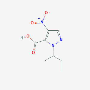 molecular formula C8H11N3O4 B2860771 1-sec-butyl-4-nitro-1H-pyrazole-5-carboxylic acid CAS No. 1856043-64-5