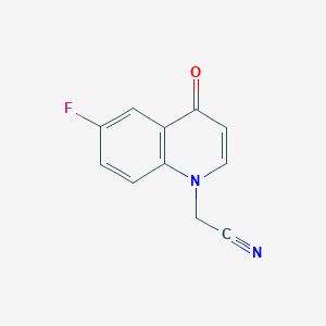 molecular formula C11H7FN2O B2860772 (6-氟-4-氧代喹啉-1(4H)-基)乙腈 CAS No. 1170384-54-9