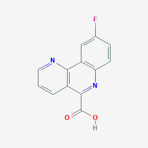 molecular formula C13H7FN2O2 B2860777 9-Fluorobenzo[h]-1,6-naphthyridine-5-carboxylic acid CAS No. 610279-63-5