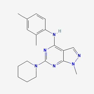 molecular formula C19H24N6 B2860778 N-(2,4-二甲基苯基)-1-甲基-6-(哌啶-1-基)-1H-吡唑并[3,4-d]嘧啶-4-胺 CAS No. 887467-00-7