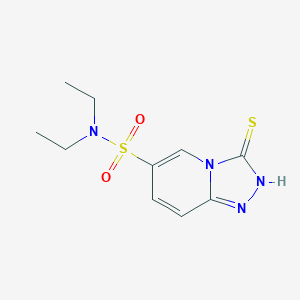 molecular formula C10H14N4O2S2 B2860782 N,N-二乙基-3-巯基[1,2,4]三唑并[4,3-a]吡啶-6-磺酰胺 CAS No. 923710-86-5