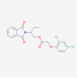 molecular formula C20H17Cl2NO5 B286081 N-[1-[[(2,4-Dichlorophenoxy)methyl]carbonyloxymethyl]propyl]phthalimide 