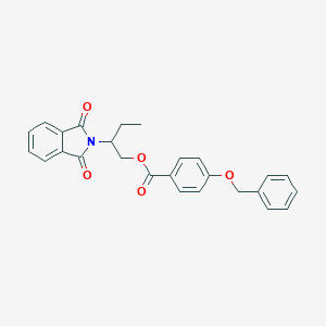 molecular formula C26H23NO5 B286082 N-[1-[[4-(Benzyloxy)phenyl]carbonyloxymethyl]propyl]phthalimide 