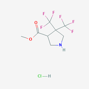 Methyl 4,4-bis(trifluoromethyl)pyrrolidine-3-carboxylate;hydrochloride