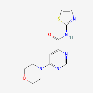 molecular formula C12H13N5O2S B2860828 6-morpholino-N-(thiazol-2-yl)pyrimidine-4-carboxamide CAS No. 1903166-57-3