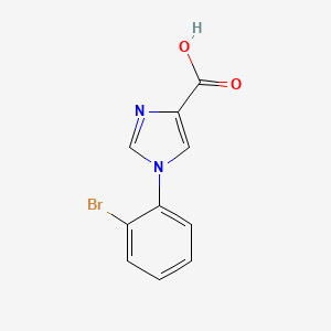molecular formula C10H7BrN2O2 B2860829 1-(2-溴苯基)-1H-咪唑-4-羧酸 CAS No. 1248794-42-4