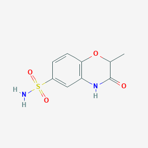 molecular formula C9H10N2O4S B2860842 2-甲基-3-氧代-3,4-二氢-2H-1,4-苯并恶嗪-6-磺酰胺 CAS No. 1240527-49-4