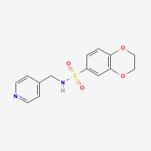 molecular formula C14H14N2O4S B2860847 N-(吡啶-4-甲基)-2,3-二氢-1,4-苯并二恶英-6-磺酰胺 CAS No. 428458-41-7