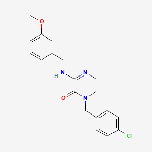 molecular formula C19H18ClN3O2 B2860849 1-(4-氯苄基)-3-((3-甲氧基苄基)氨基)吡嗪-2(1H)-酮 CAS No. 941978-00-3