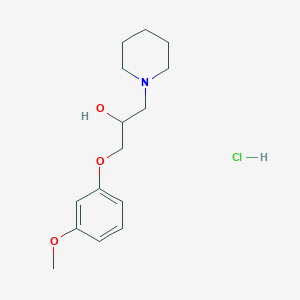 molecular formula C15H24ClNO3 B2860851 1-(3-Methoxyphenoxy)-3-piperidin-1-ylpropan-2-ol hydrochloride CAS No. 478614-45-8