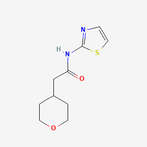 molecular formula C10H14N2O2S B2860878 2-(oxan-4-yl)-N-(1,3-thiazol-2-yl)acetamide CAS No. 1790427-41-6