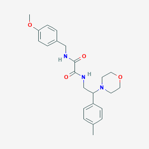 molecular formula C23H29N3O4 B2860893 N1-(4-methoxybenzyl)-N2-(2-morpholino-2-(p-tolyl)ethyl)oxalamide CAS No. 941976-22-3