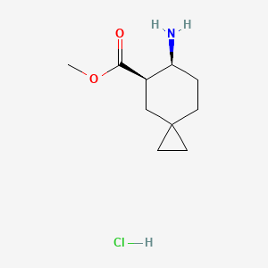 molecular formula C10H18ClNO2 B2860895 Methyl (6S,7R)-6-aminospiro[2.5]octane-7-carboxylate;hydrochloride CAS No. 2227902-37-4