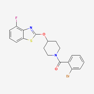 molecular formula C19H16BrFN2O2S B2860899 (2-Bromophenyl)(4-((4-fluorobenzo[d]thiazol-2-yl)oxy)piperidin-1-yl)methanone CAS No. 1323561-89-2