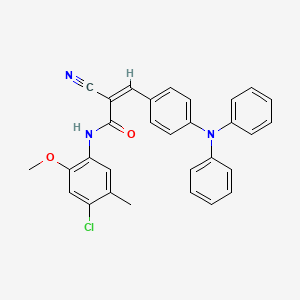 molecular formula C30H24ClN3O2 B2860907 (Z)-N-(4-Chloro-2-methoxy-5-methylphenyl)-2-cyano-3-[4-(N-phenylanilino)phenyl]prop-2-enamide CAS No. 721412-18-6