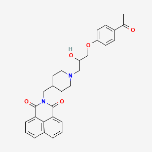 2-((1-(3-(4-acetylphenoxy)-2-hydroxypropyl)piperidin-4-yl)methyl)-1H-benzo[de]isoquinoline-1,3(2H)-dione