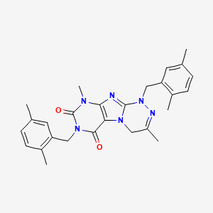 1,7-bis(2,5-dimethylbenzyl)-3,9-dimethyl-7,9-dihydro-[1,2,4]triazino[3,4-f]purine-6,8(1H,4H)-dione