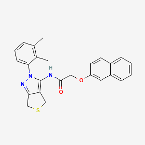 molecular formula C25H23N3O2S B2860932 N-[2-(2,3-二甲基苯基)-4,6-二氢噻吩并[3,4-c]吡唑-3-基]-2-萘-2-基氧基乙酰胺 CAS No. 450344-42-0