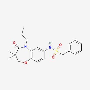 N-(3,3-dimethyl-4-oxo-5-propyl-2,3,4,5-tetrahydrobenzo[b][1,4]oxazepin-7-yl)-1-phenylmethanesulfonamide